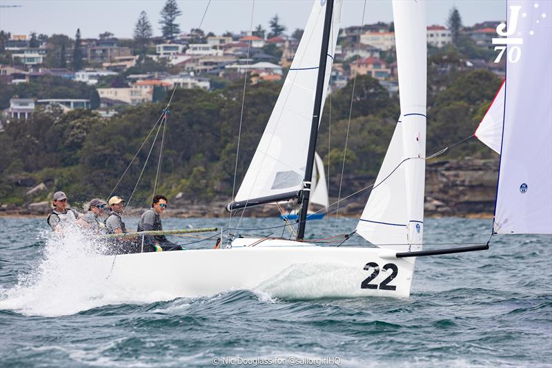 Sirocco on fire - Brown and team won the Youth and Corinthian divisions - NSW J/70 Championship 2024 photo copyright Nic Douglass for @sailorgirlHQ taken at Royal Sydney Yacht Squadron and featuring the J70 class