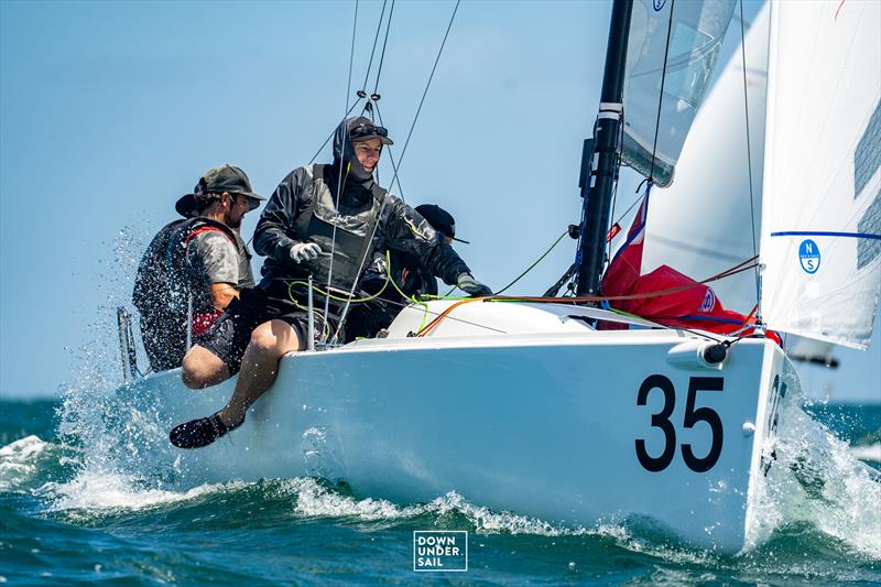 David Doherty's Matador sits in second overall - 2025 J/70 Australian Championship - photo © Alex Dare, Down Under Sail