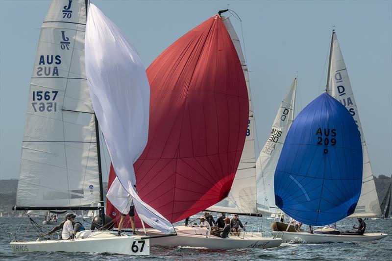 J70s and Dragons mix it on the race course - Nautilus Marine Insurance Sydney Harbour Regatta - photo © Margaret Fraser-Martin