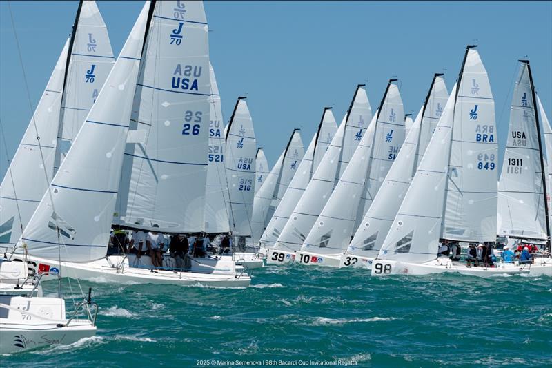 J/70: Intense racing in the fifty boat fleet - Bacardi Cup Invitational Regatta 2025 - photo © Marina Semenova