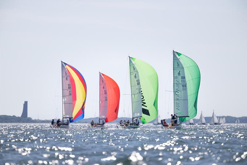 A perfect day of racing for the J/70 class against a stunning backdrop in the Kiel Fjord - photo © Christian Beeck / Kieler Woche