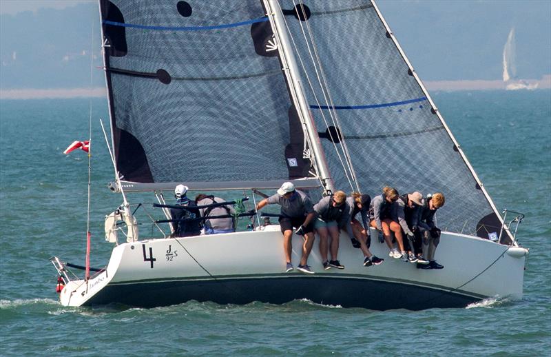 J92 Jambo on Cowes Week day 5 photo copyright Martin Augustus / www.sailingimages.co.uk taken at Cowes Combined Clubs and featuring the J92 class