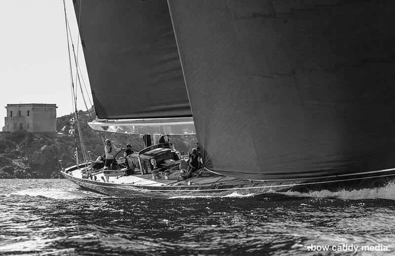 On the wind to La Maddalena photo copyright Bow Caddy Media taken at Yacht Club Costa Smeralda and featuring the J Class class