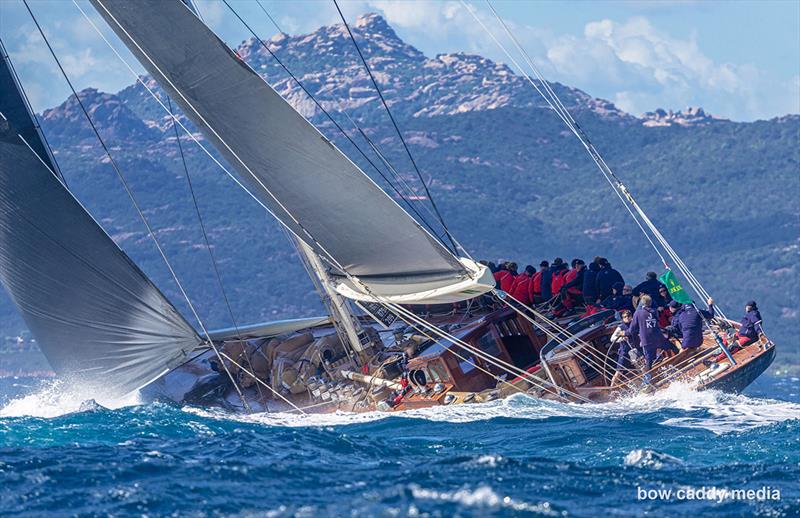 Velsheda heads for La Maddalena Island photo copyright Bow Caddy Media taken at Yacht Club Costa Smeralda and featuring the J Class class