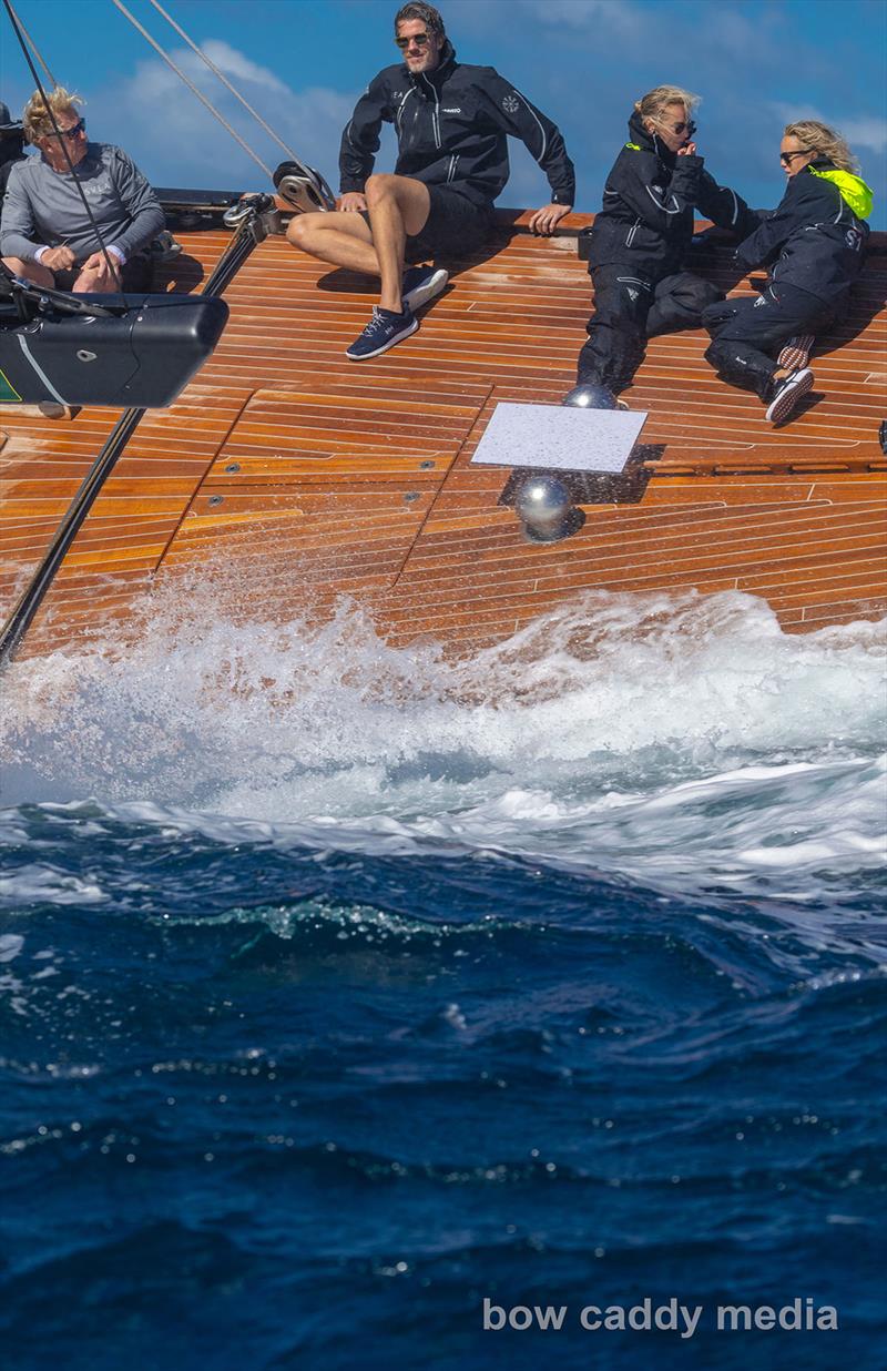 Hang on tight! photo copyright Bow Caddy Media taken at Yacht Club Costa Smeralda and featuring the J Class class