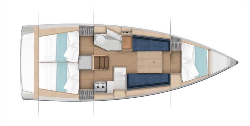 Jeanneau Sun Odyssey 350 - Three cabin photo copyright Performance Boating taken at  and featuring the Jeanneau class