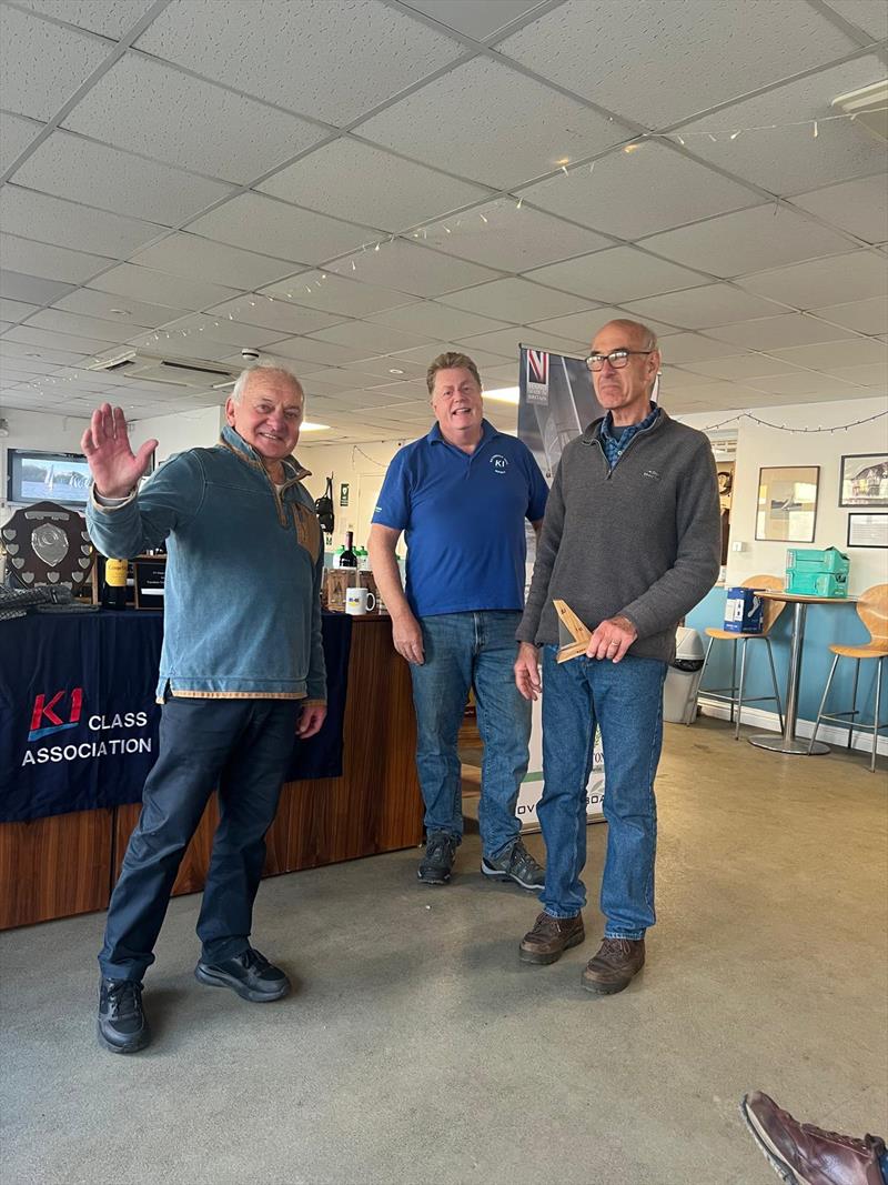 Broxbourne K1 Open Prix Giving (l-r) David Hume, Jeremy Hudson and Andrew Wilson - photo © Rosemary Duke