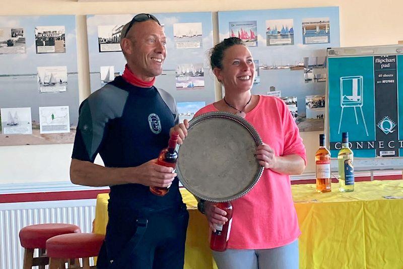 Howard Enkel and Danni Tebbutt win the Kestrel Eastern Area Championships at Maylandsea Bay photo copyright Vicky Broomfield taken at Maylandsea Bay Sailing Club and featuring the Kestrel class