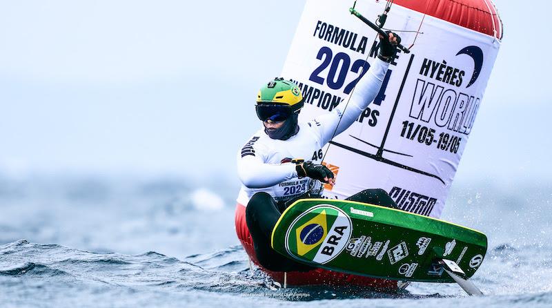 2024 Formula Kite World Championships in Hyères: : Bruno Lobo looking solid for Brazil in the big breeze - photo © IKA Media / Robert Hajduk