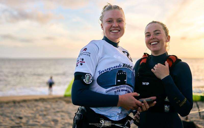 Sophie and Emma Renee are the 2nd wave of British kitefoilers - 2024 Formula Kite Youth European Championships, day 2 - photo © IKA Media / Robert Hajduk