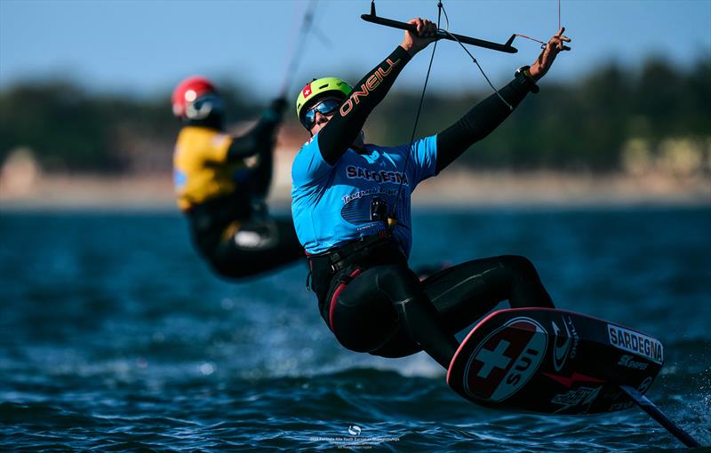 Stragiotti sits consistently in third place at the end of day 3 - 2024 Formula Kite Youth European Championships  - photo © IKA Media / Robert Hajduk