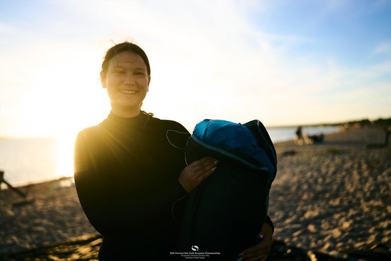 Marija Dolenc (CRO), just made it into the medal series - 2024 Formula Kite Youth European Championships - photo © IKA media/Robert Hajduk