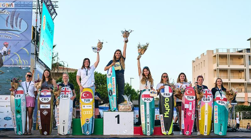 Women's Youth Europeans podium - 2024 Formula Kite Youth European Championships  - photo © IKA Media / Robert Hajduk