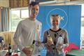 Ollie Goodhead and Katie Keith, second overall - Craftinsure Lark class Frank Carter trophy at Frensham Pond © Tom Clifford