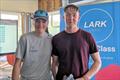 Tom Alhdied and Bee Nee, highest placed first Lark Open overall - Craftinsure Lark class Frank Carter trophy at Frensham Pond © Tom Clifford
