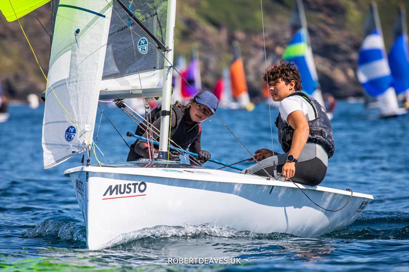 Musto Lark Nationals at Pentewan photo copyright Robert Deaves / www.robertdeaves.uk taken at Pentewan Sands Sailing Club and featuring the Lark class