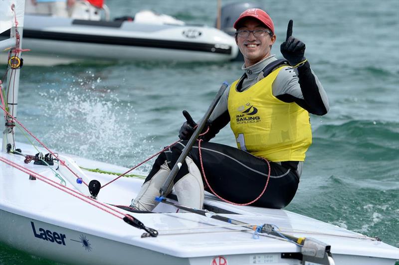 Colin Cheng after his final race of ISAF Sailing World Cup Melbourne - photo © Sport the library / Jeff Crow