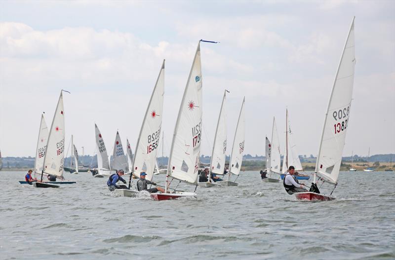 Laser fleet soon after start at Blackwater SC Club Week 2016 - photo © Guy Hawkins