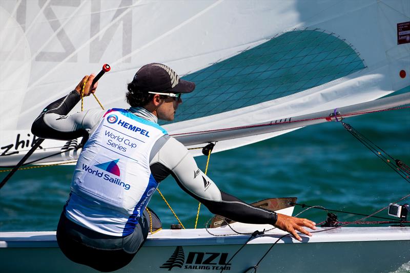 Sam Meech (NZL) - Laser - Day 1  - Hempel Sailing World Cup Miami - January 29, 2019 photo copyright Sailing Energy / World Sailing taken at Miami Yacht Club and featuring the ILCA 7 class