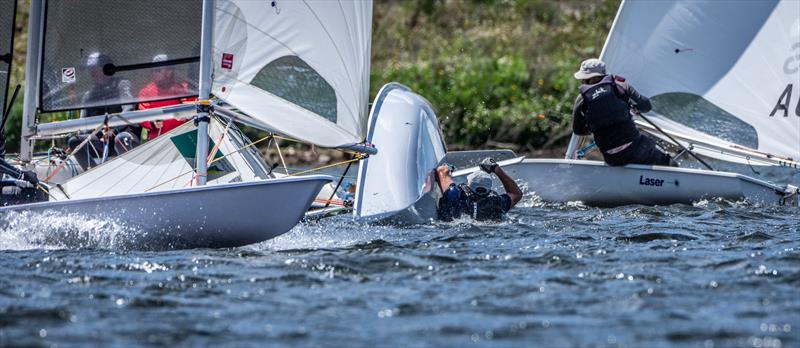 The gusty westerly on the first day of the Thunderbolt regatta tested the best photo copyright Paulo Lagos taken at New England Sailing Club and featuring the ILCA 7 class