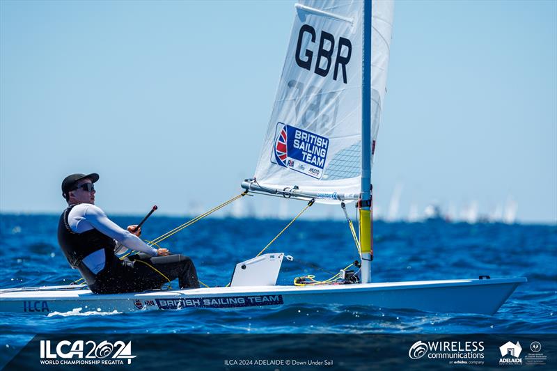 2024 ILCA 7 Men World Championship Day 3 photo copyright Jack Fletcher / Down Under Sail taken at Adelaide Sailing Club and featuring the ILCA 7 class