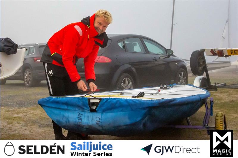 Fog stops play at the Magic Marine Yorkshire Dales Brass Monkey photo copyright Tim Olin / www.olinphoto.co.uk taken at Yorkshire Dales Sailing Club and featuring the ILCA 7 class