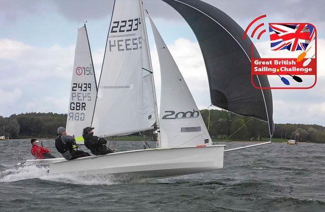 Simon Horsfield & Katie Burridge fly past Tim Hire during the Great British Sailing Challenge Final at Rutland - photo © Tim Olin / www.olinphoto.co.uk