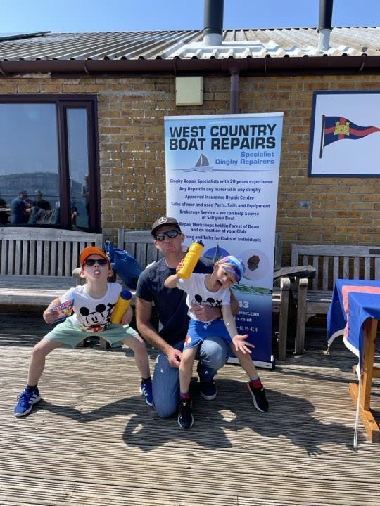 Ben, Sam and Tristan celebrate winning the West Country Boat Repair 2000 Millennium Series at Castle Cove photo copyright 2000 class taken at Castle Cove Sailing Club and featuring the 2000 class