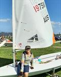 Redcliffe's Christine Stewart ready for the Women and Girls' sailing regatta at Humpybong Yacht Club © Mark Dawson