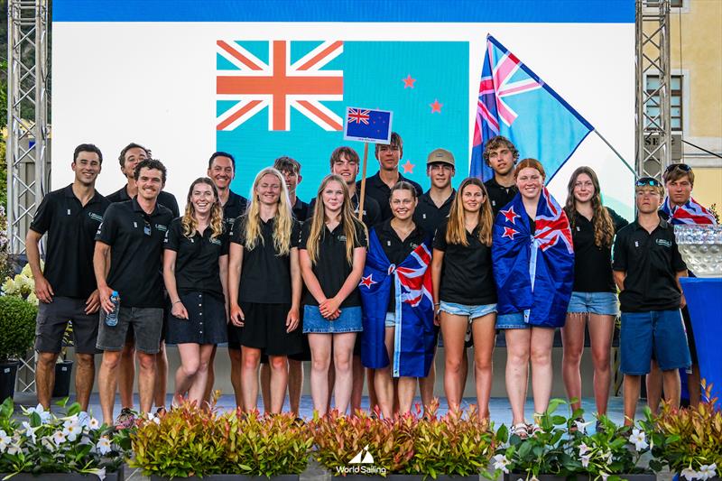 NZ Youth Team - NZL - 2024 Youth World Sailing Championships - Lake Garda - Italy - July 2024 photo copyright Martina Orsini taken at Takapuna Boating Club and featuring the ILCA 4 class