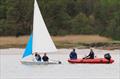 Coaching team of James and Katie Bishop guiding Cadets Orla and Katie to getting the best from their Pico during Solway Yacht Club's Easter River Races © Margaret Purkis