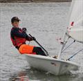 Toby Iglehart concentrating hard in his ILCA6 during Solway Yacht Club's Easter River Races © Margaret Purkis