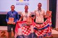 ILCA 6 Men's Under 21 Podium in the Senior European Championships in Marstrand, Sweden © Thom Thow / EurILCA