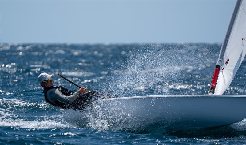 British sailor Jon Emmett sits in second place in the ILCA 6 Masters fleet - 2024 ILCA Masters World Championships - photo © Harry Fisher / Down Under Sail