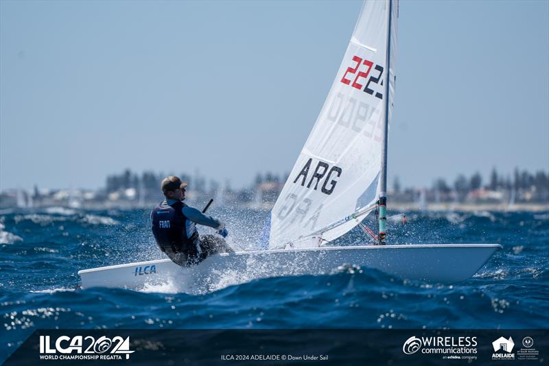 Argentina's Franco Riquelme Antonetti leads the ILCA6 Apprentice division - 2024 ILCA Masters World Championships - photo © Harry Fisher / Down Under Sail