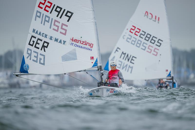 Morten Ben Borchardt was the best German in the ILCA 6 open at Kiel Week 2024 - photo © Sascha Klahn