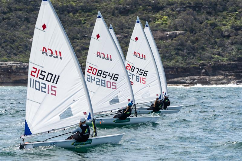 ILCA6 Squad Line up in Sydney photo copyright Beau Outteridge / Australian Sailing Team taken at  and featuring the ILCA 6 class