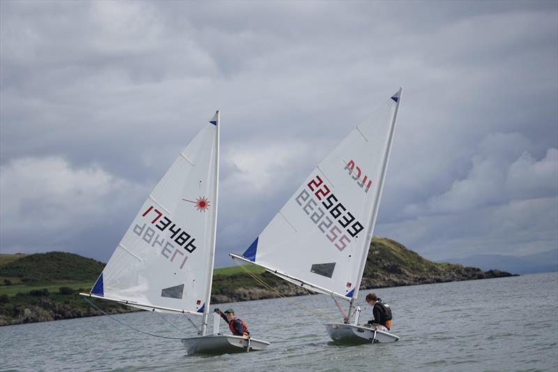 Solway Yacht Club Cadet Week - Arch rivals Toby Iglehart (173486) and Finn Harris (225639) were rarely further apart than this - photo © Finlay Train