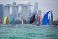 Singapore's conditions required ever changing modes downwind © Matteo Garrone / SB20 Class