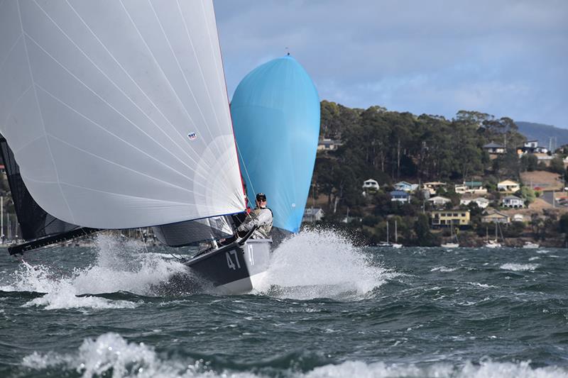 Stormtrooper (Matt Bugg) in full flight in the SB20 Australian Championship photo copyright Jane Austin taken at Port Dalrymple Yacht Club and featuring the SB20 class