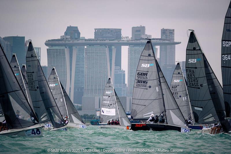 SB20 World Championship 2025 in Singapore - Day 1 photo copyright Matteo Garrone taken at Singapore Sailing Federation and featuring the SB20 class