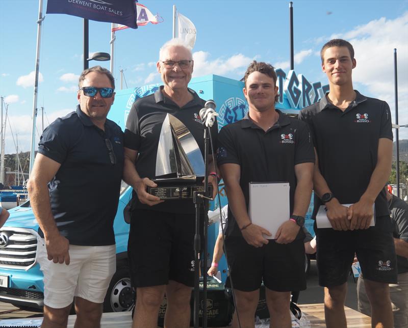 Outgoing SB20 Australian President Scott Glanville with Paul McCartney, Will Sargent and Eddie Reid during the SB20 Australian Championship at Bellerive - photo © Jane Austin