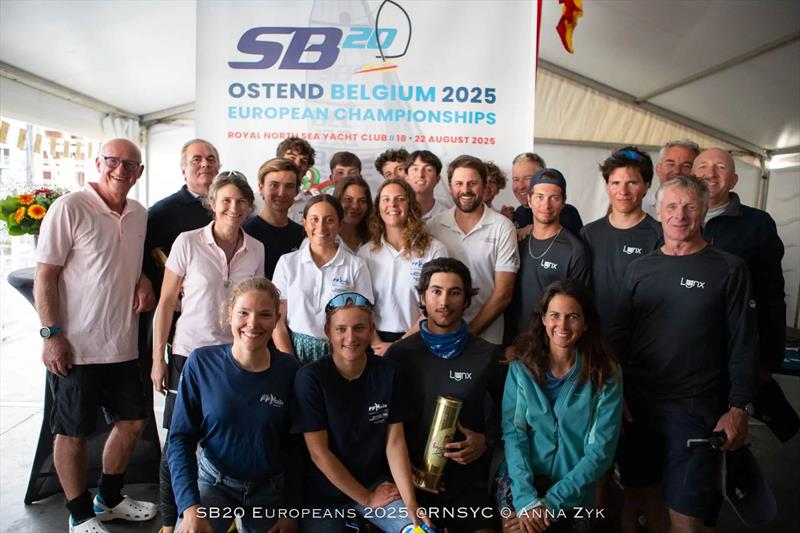 SB20 Europeans 2025 in Ostend, Belgium Prize Giving photo copyright Anna Zyk taken at Royal North Sea Yacht Club and featuring the SB20 class