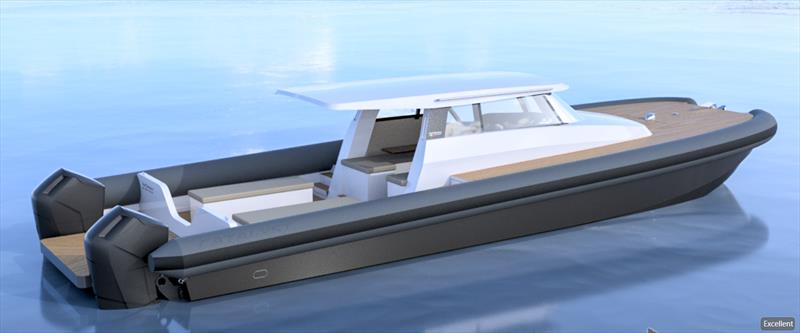 3D Render of the follow-along superyacht tender also under construction. Motors are twin Mercury 600 hp V12s -  Catalyst GT - Lloyd Stevenson Boatbuilders - June 2024 - photo © LSB