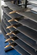 The finished light air F50 rudder foils - Mackay Boats - September 2025 © Mackay Boats