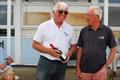 Phil Holliday (left) thanking Martin Crysell for an excellent day's racing - Marblehead Halfpenny Trophy at Littleton &copy; Roger Stollery