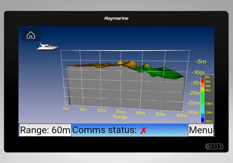 Daniamant's EchoPilot FLS 3D Raymarine Display Side View - photo © Daniamant