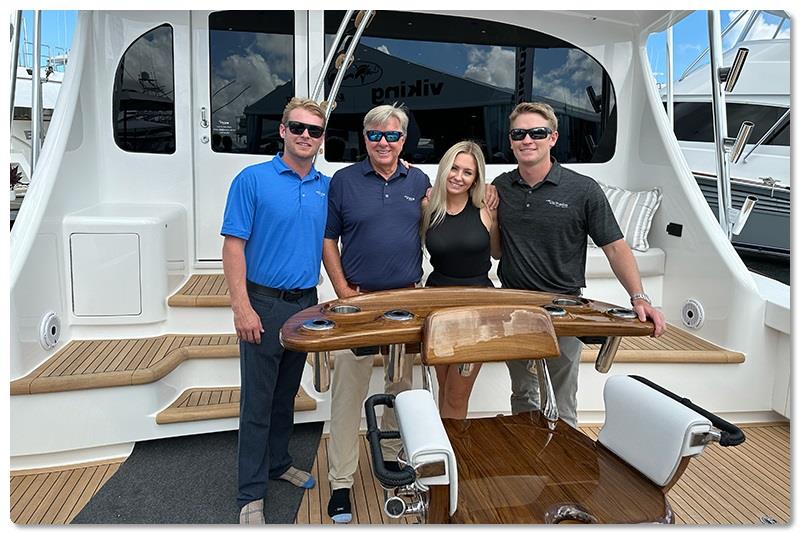 Pat and his children photo copyright Viking Yachts taken at  and featuring the Marine Industry class