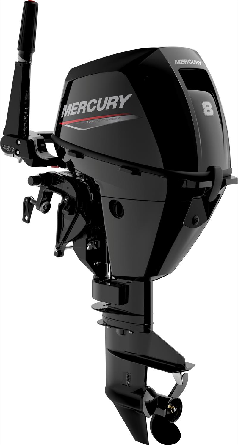 8HP Rear 3 4 Port Short TillerUp photo copyright Mercury Marine taken at  and featuring the Marine Industry class