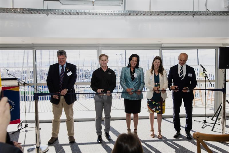 (from L to R) Roger Bennett, Immediate Past Commodore of the RGYC - Scott McLeod, Principal at Newcomb Secondary College - Christine Couzens MP, Member for Geelong - Alison Marchant MP, Member for Bellarine - Mayor Strech Kontelj, City of Greater Geelong - photo © Royal Geelong Yacht Club